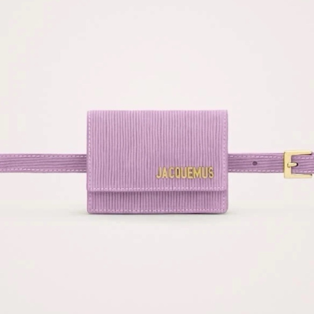 JACQUEMUS PURPLE (more like lavender) 'La CEINTURE BELLO' RIBBED BELT BAG